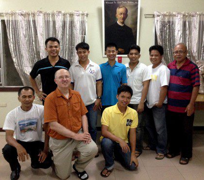 Fr. Steve with novices in the Philippines