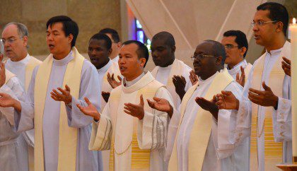 Celebrants included SCJs and other priests from around the world at the ESL liturgy.