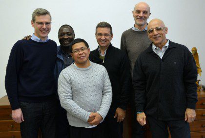 Members of the chapter planning commission with Prof. Julio Legido Gonzalez (far right), a facilitator from ESIC
