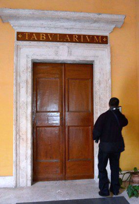 Two weeks after he requested permission to do so, Fr. Wayne was finally able to ring the bell at the Vatican Archive for the Doctrine of the Faith