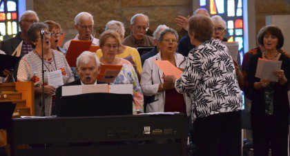 The choir from St. Mary's in Hales Corners provided the music