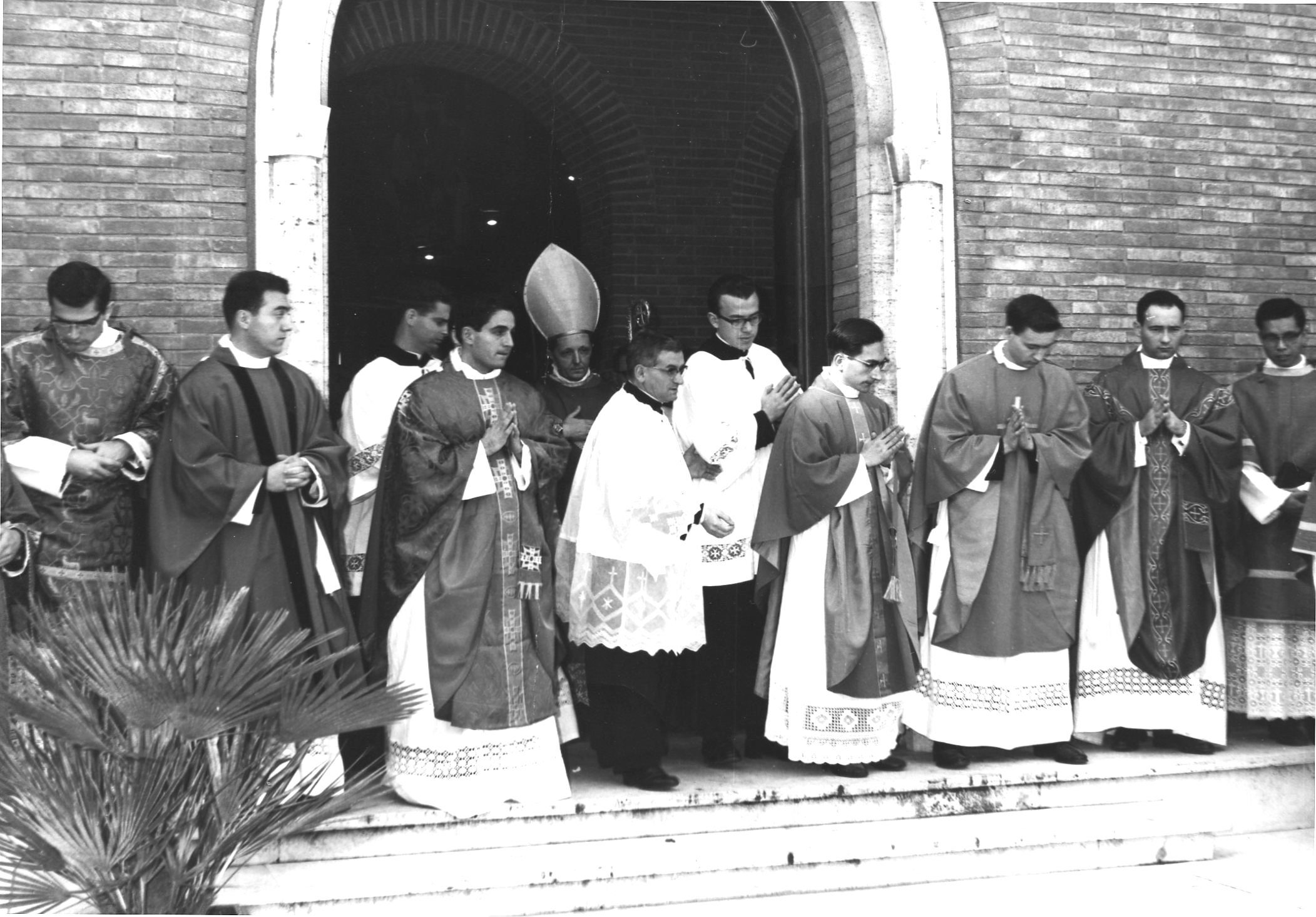 Ordination day in Rome, December 17, 1966. Fr. Tony Russo is pictured second from the left; classmate Fr. Peter Mastrobuono, who died on July 27, 2016, is next to him. Also among the SCJs ordained that day was Bishop Virginio Bressanelli who went on to become superior general of the congregation. 
