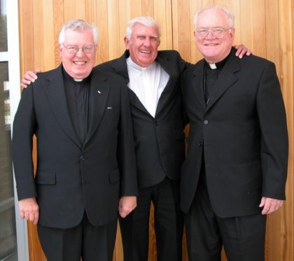 Fr. Larry Rucker, right, was ordained with Fr. Tom and Bishop Joe in 1966. Fr. Larry died in 2014